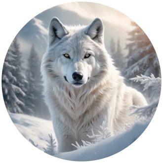 A fenyőerdő fehér farkasa, falmatrica