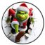 Rohanó grinch, karácsonyi ablakmatrica