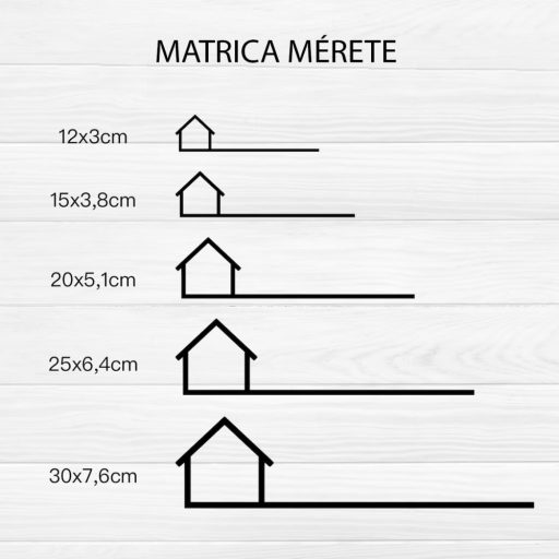 Házikós postaláda matrica családnévvel