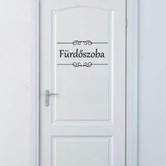 Fürdőszoba felirat ajtóra