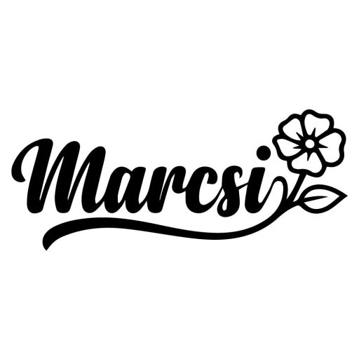 Marcsi, indás-virágos névmatrica autóra
