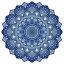 Kék árnyalatok, mandala falmatrica