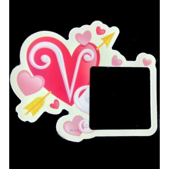 Szív, csillámos villanykapcsoló matrica