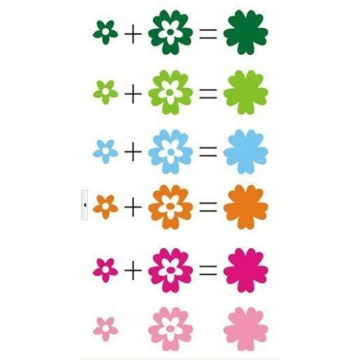 Kisvirágok, falmatrica