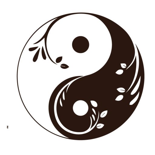 Jin-jang indákkal, falmatrica