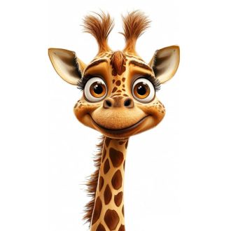   Kukucskáló zsiráf, újrahasználható sztatikus ablakmatrica