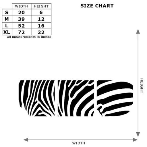 Zebra, 3 részes falimatrica