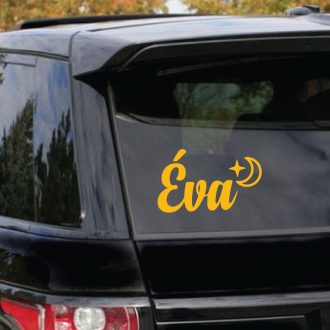 Éva, varázslatos névfelirat autóra