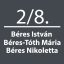 Emelet, házszám, nevek, postaláda matrica, színes