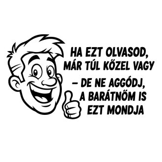 A barátnőm is ezt mondja, vicces matrica autóra