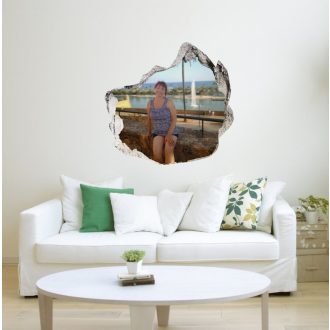 Egyedi kitört falas matrica saját képből