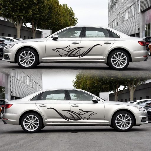 Vízben játszó delfinek, autómatrica