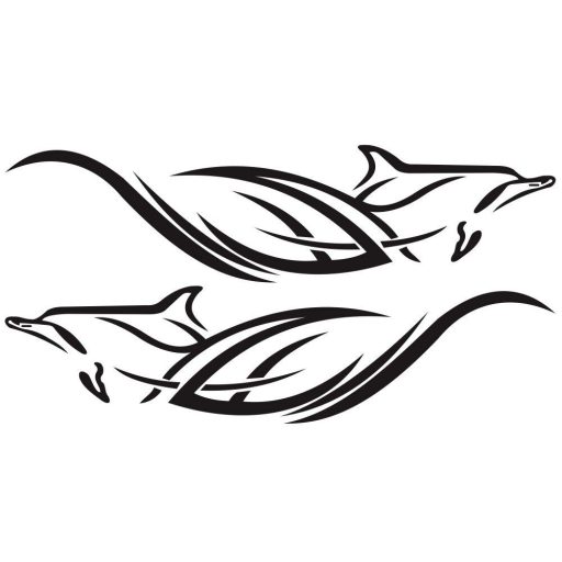 Vízben játszó delfinek, autómatrica