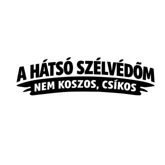 Csíkos hátsó szélvédő, poénos autómatrica