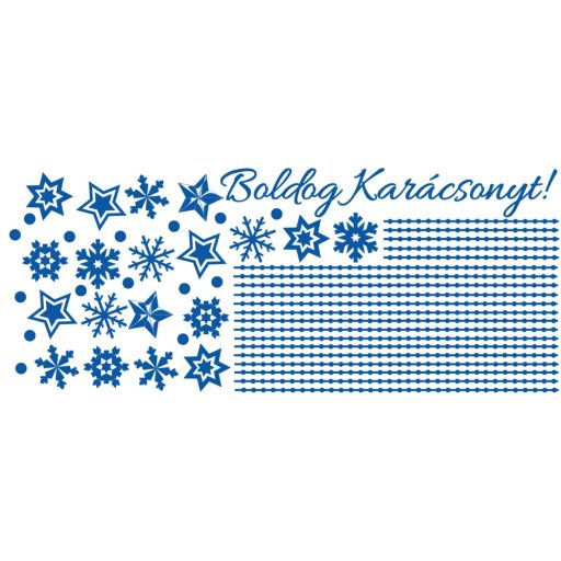 Függő hópelyhek, karácsonyi ablakmatrica
