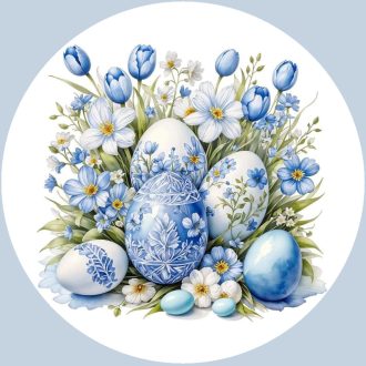 Kék Húsvét, ablakmatrica