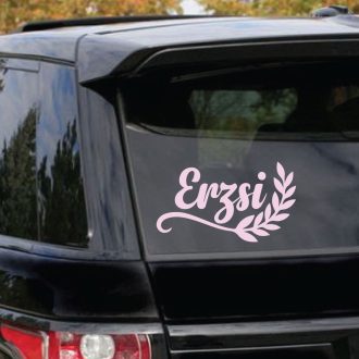 Erzsi, modern indás névfelirat autóra