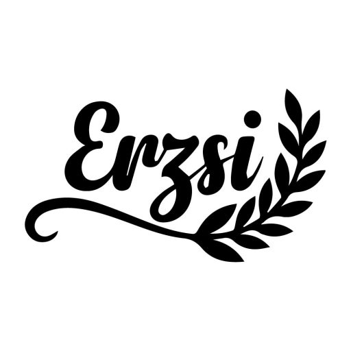 Erzsi, modern indás névfelirat autóra