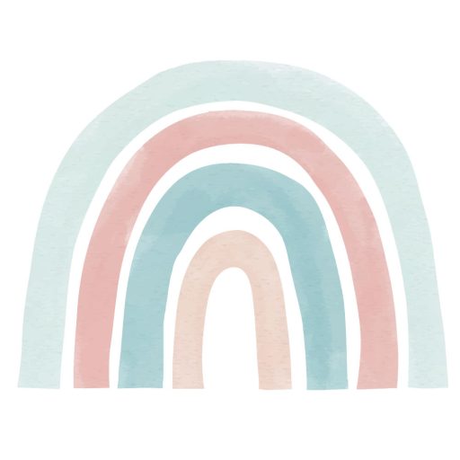 Festett szivárvány - zöld, gyerekszoba falmatrica