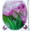 Rózsaszín tulipánok, toalett díszítő matrica