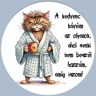 Magányos kávé, vicces falmatrica konyhába