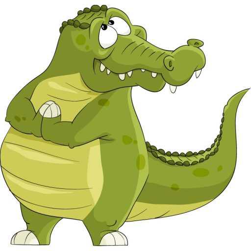 Szánom-bánom krokodil, gyerekszoba falmatrica