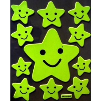 Happy csillagok, éjjel világító dekormatrica