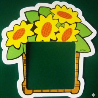 Napraforgók, csillámos villanykapcsoló matrica