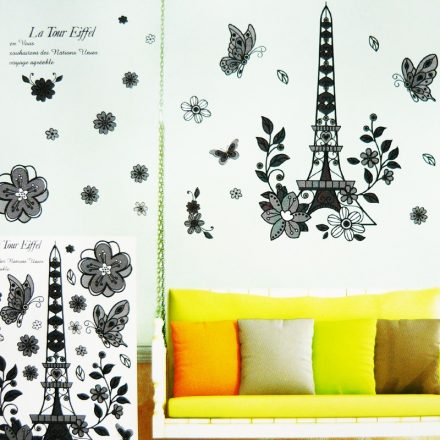 Eiffel torony pillangókkal, 3D falmatrica