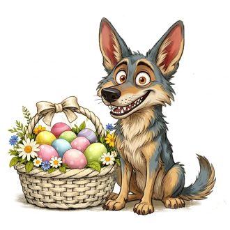 Monyók és a húsvéti kosár, ragasztómentes ablakmatrica