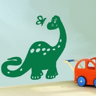 Dínó pillangóval, falmatrica gyerekszobába
