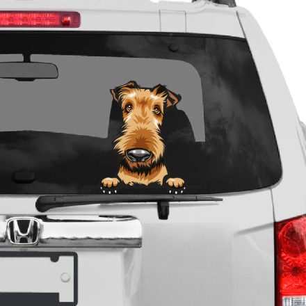 Airedale Terrier rajzos autómatrica a Dekormatricák webáruház matricái közül