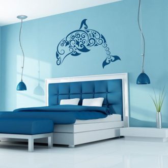 Nonfiguratív delfin, falmatrica