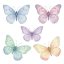 Pasztell pillangók, ragasztómentes ablakmatrica
