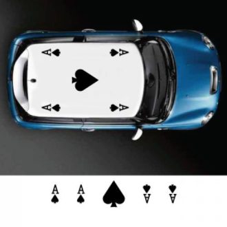 Pikk ász autótető matrica