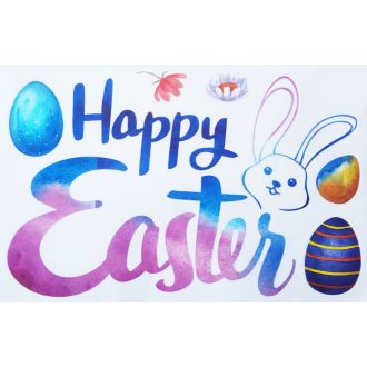 Happy Easter, tapadós ablakmatrica