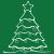 Fenyőfa, karácsonyi matrica kirakatra a Dekormatricák webáruháztól