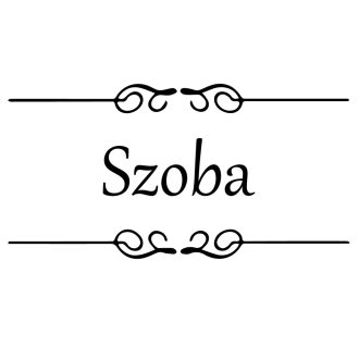 Szoba felirat ajtóra