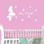 Sellő csillagokkal, egyedi névvel, babaszoba falmatrica