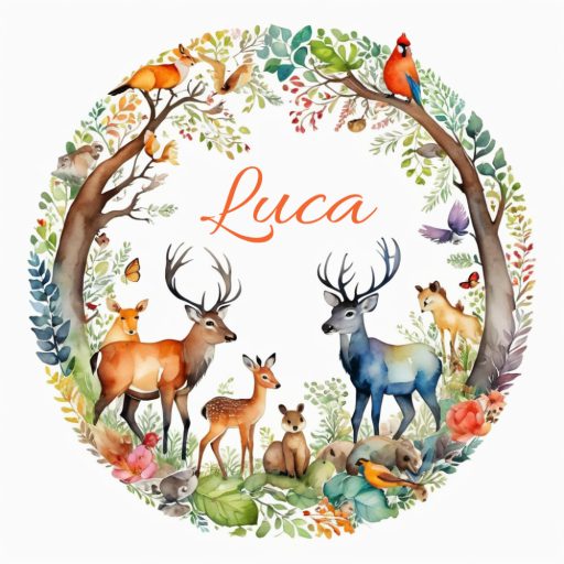 Erdő állatai, gyerekszoba falmatrica saját szöveggel