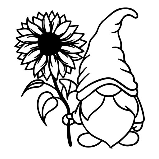 Manó napraforgóval, falmatrica gyerekeknek