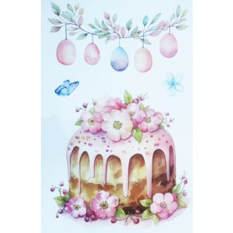 Húsvéti torta, ragasztómentes ablakmatrica