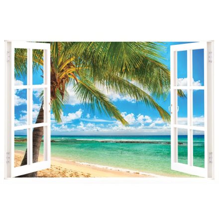 Nyár az óceán partján, ablakos falmatrica a Dekormatricák Webáruházban