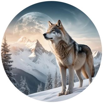 Hajnalban a hegyek között, falmatrica