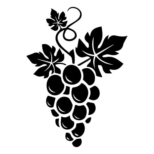 Szőlő, konyhai falmatrica