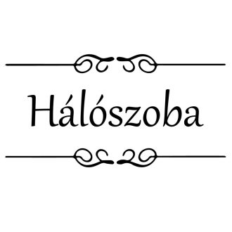 Hálószoba felirat ajtóra