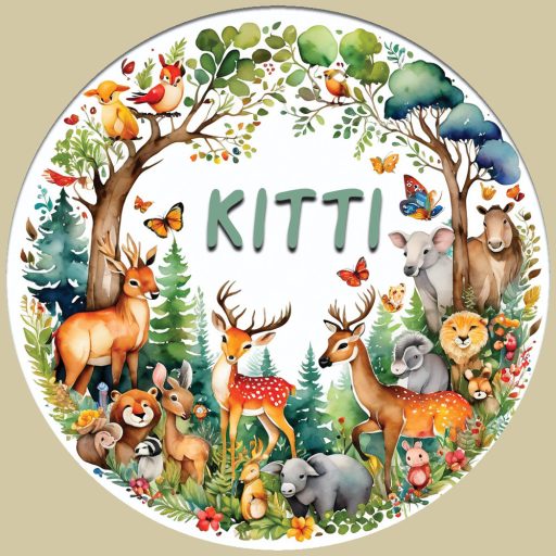 Erdei mező, gyerekszoba falmatrica saját szöveggel