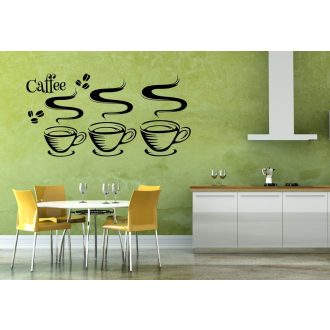 Kávéscsészék, falmatrica