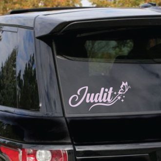 Judit, könnyed névfelirat az autódra