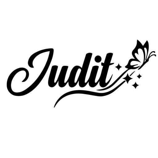 Judit, könnyed névfelirat az autódra